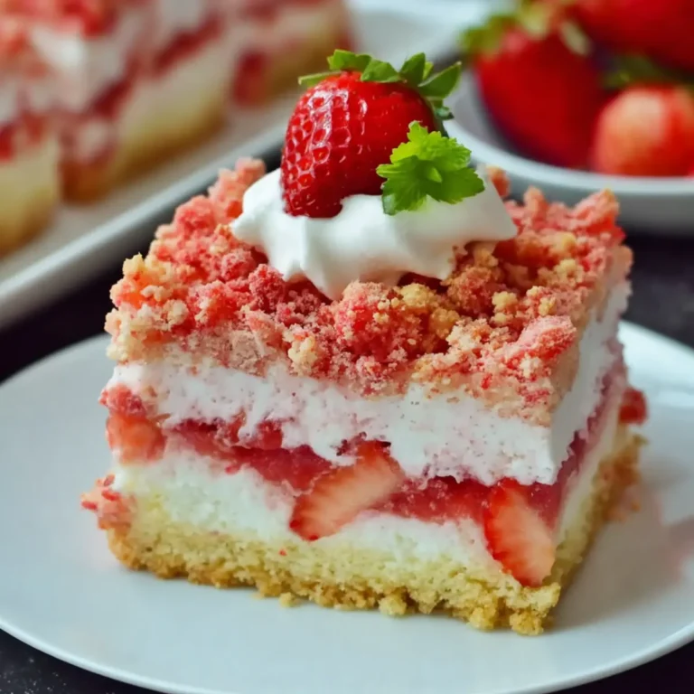 Erdbeer Crunch Poke Kuchen