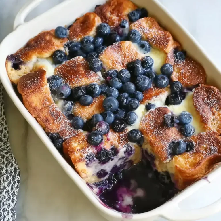 Overnight Blaubeer French Toast Auflauf