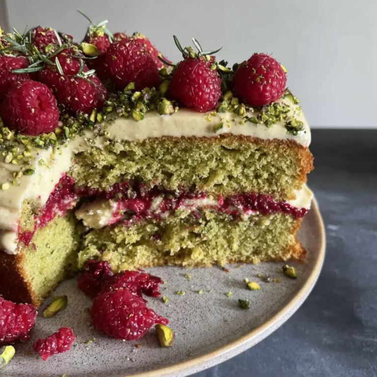 Pistazien Himbeer Kuchen