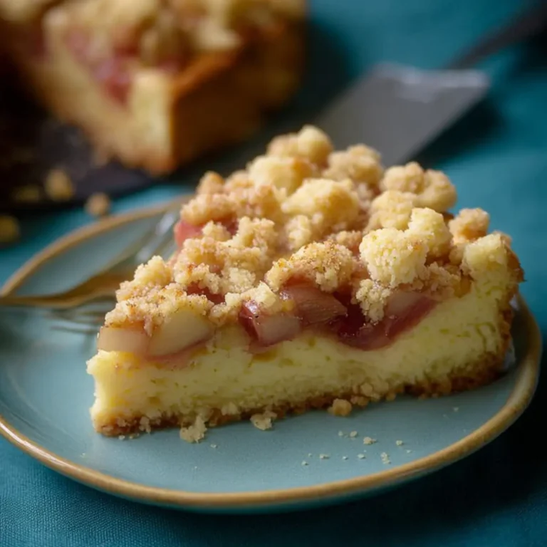 Rhabarber Pudding Kuchen