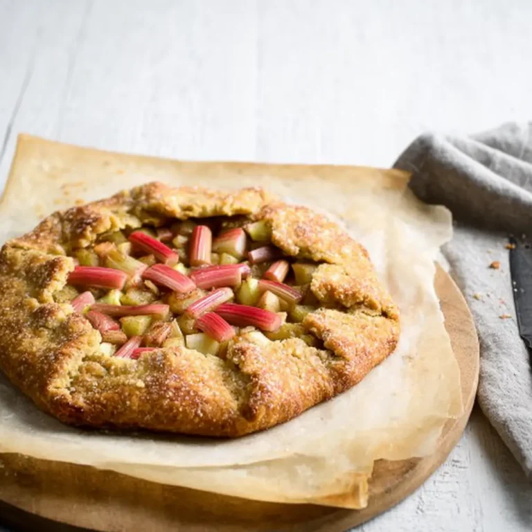 Rustikale Rhabarbertarte