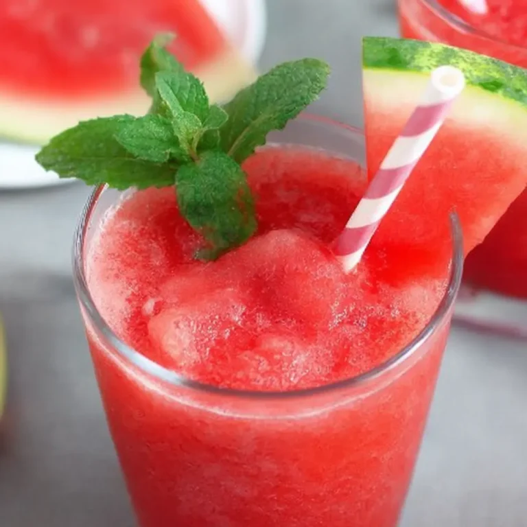 Wassermelonen Slush mit Erdbeeren