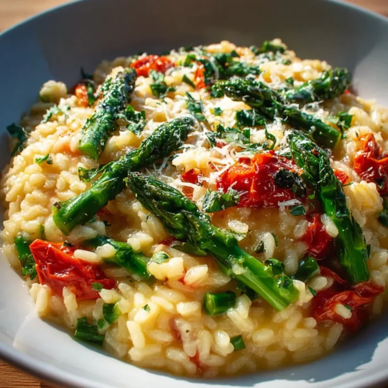 Zitronen Tomaten Spargel Risotto