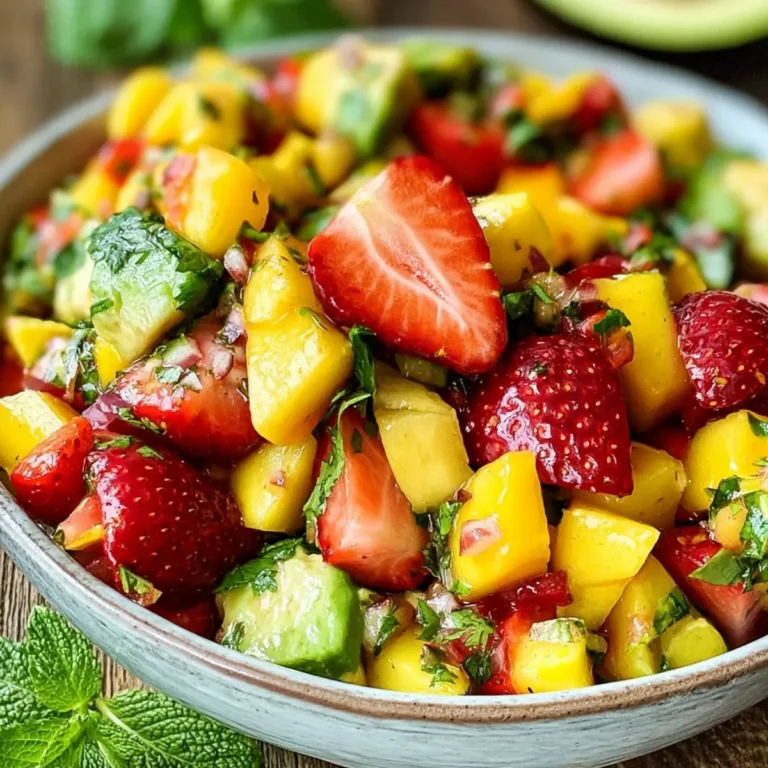 Avocado Erdbeere Mango Salsa