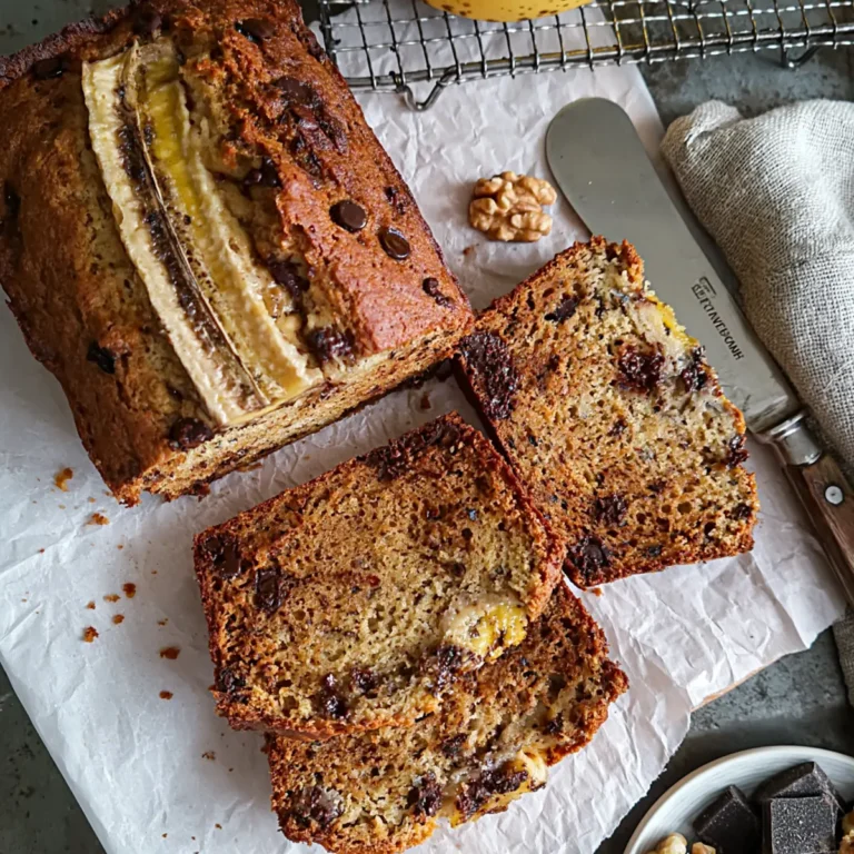 Bananenbrot mit Schokolade & Walnüssen