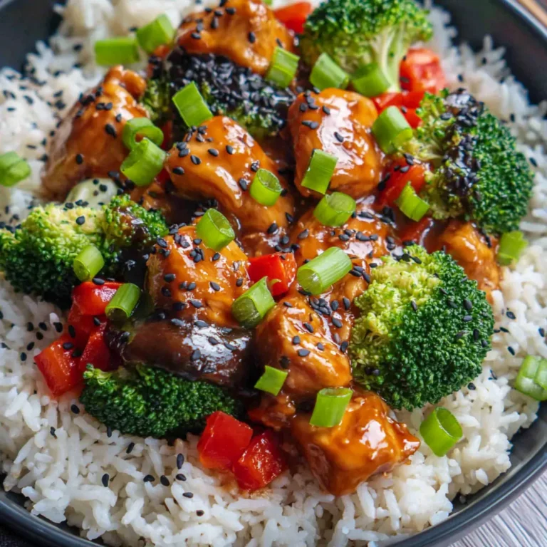 Chicken Teriyaki mit Brokkoli und Reis