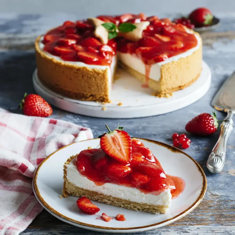 Erdbeerkuchen mit Schmand