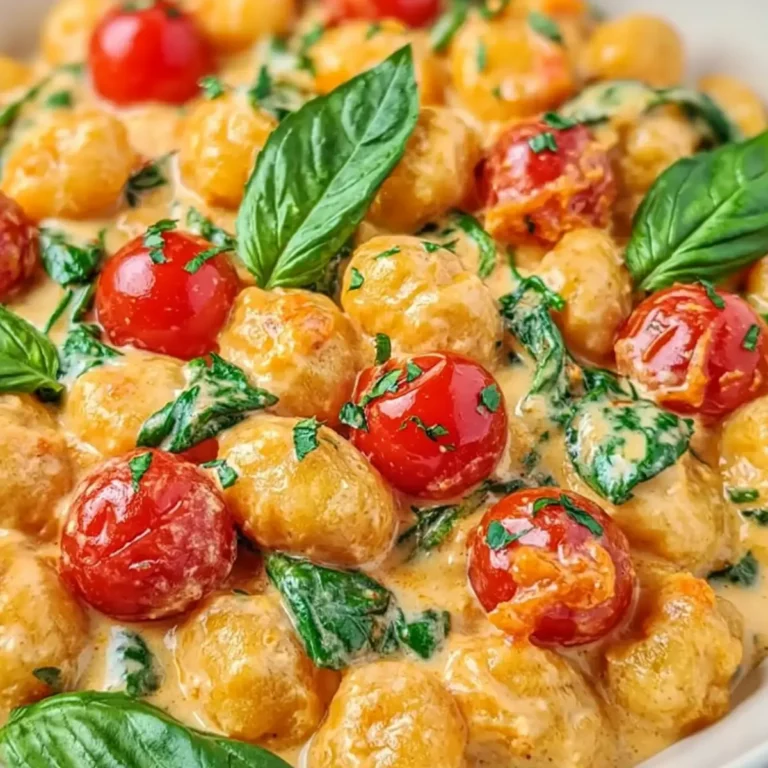 Gnocchi Pfanne mit Tomate & Spinat