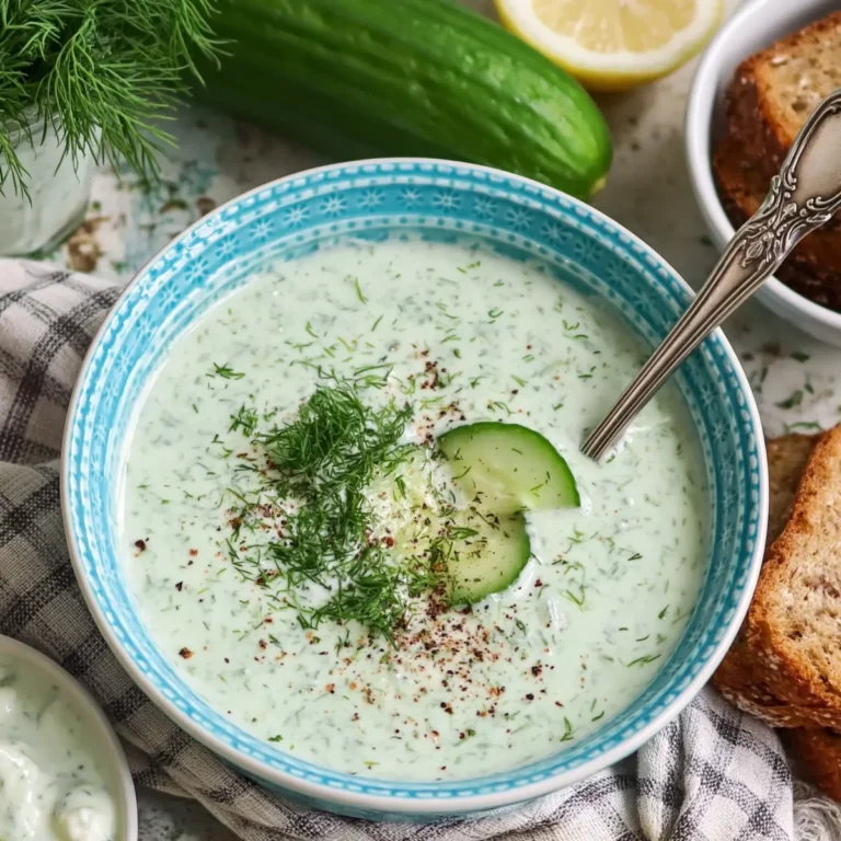 Kalte Gurkensuppe mit Dill