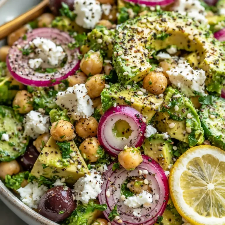 Kichererbsen Feta Avocado Salat