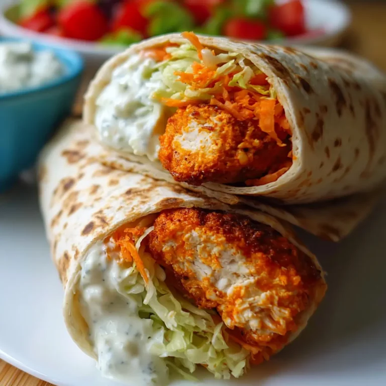 Knusprige Buffalo Chicken Wraps mit cremigem Ranch