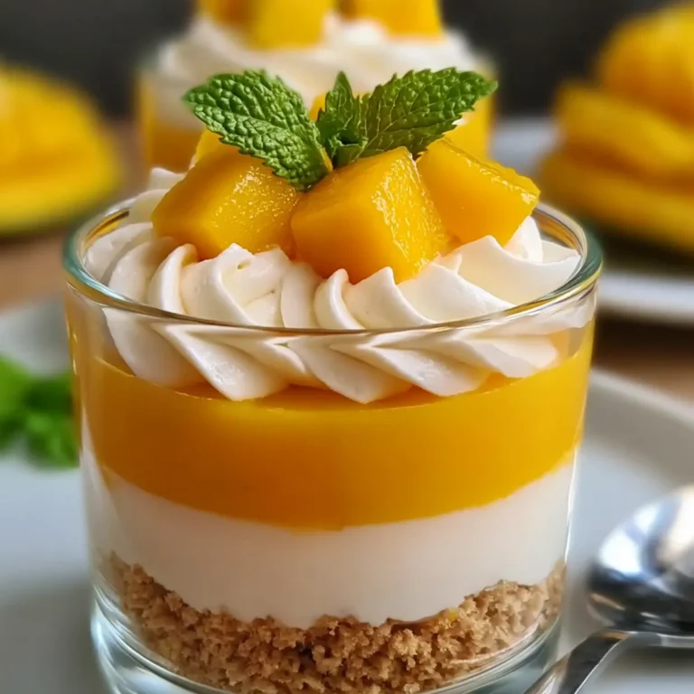 Mango Käsekuchen im Glas ohne Backen