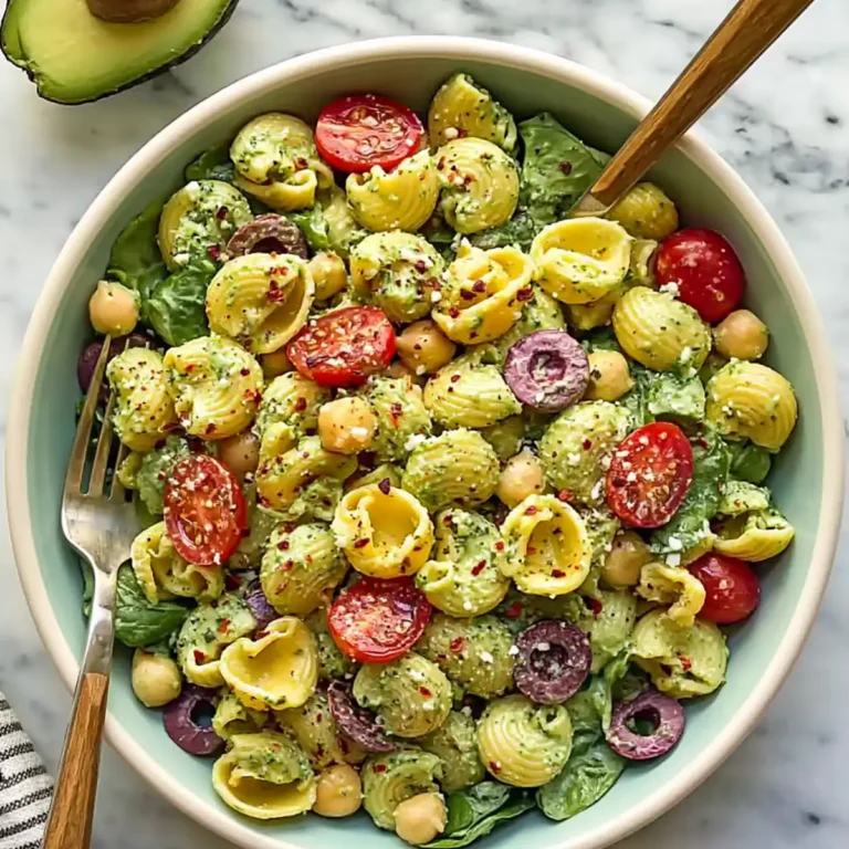 Milchfreier Avocado Nudelsalat