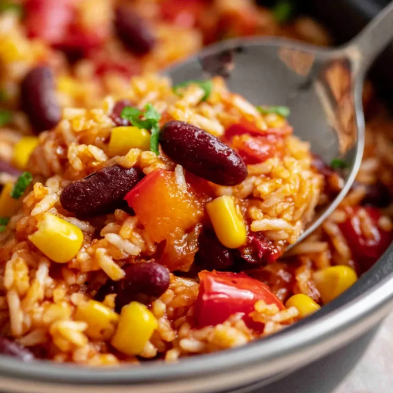 One Pot Reis mit Paprika, Bohnen und Mais