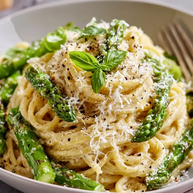 One Pot Spargel Pasta mit cremigem Parmesan
