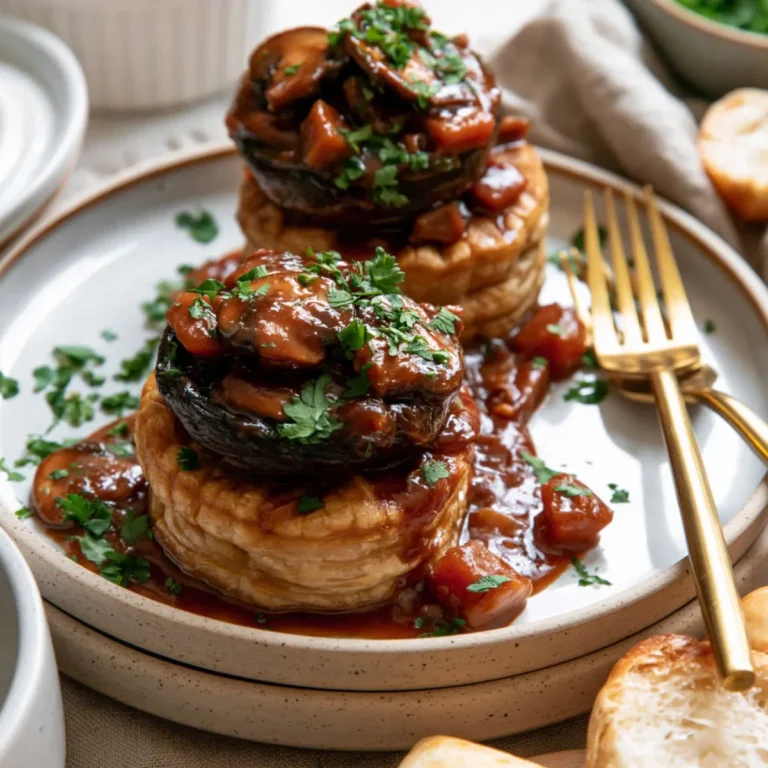 Pilzgulasch à la Bourguignonne