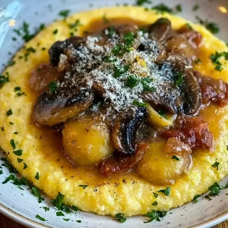 Pilzragout mit Parmesan Polenta