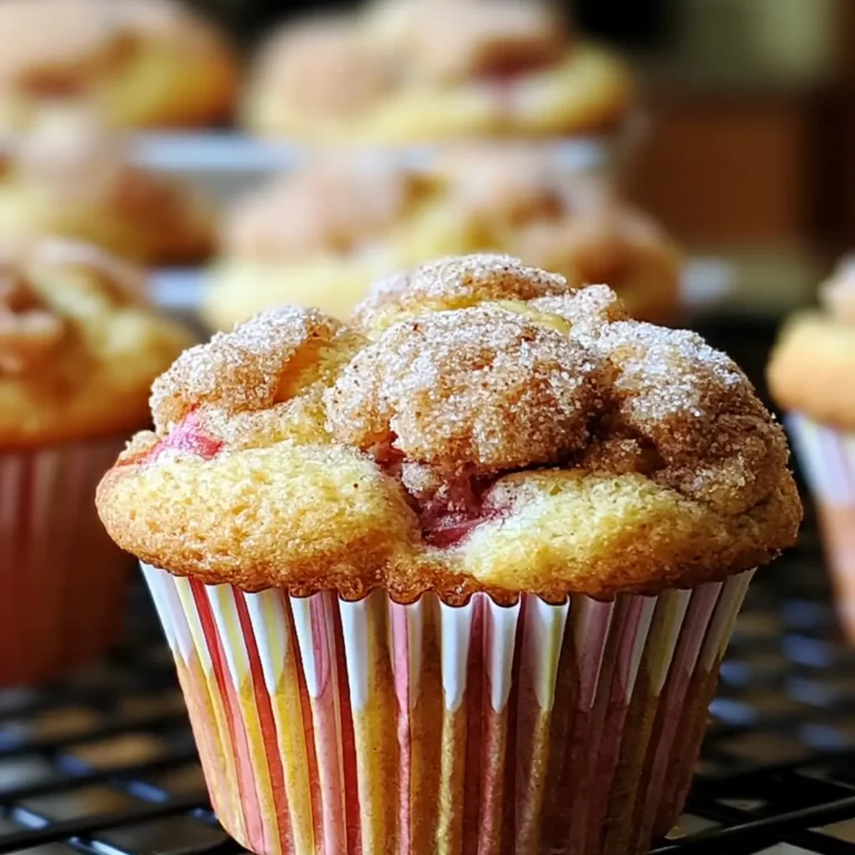 Rhabarber Muffins mit Zimtzucker
