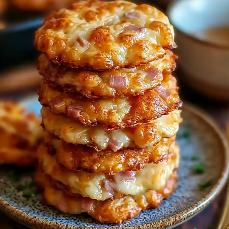 Salzige Cookies mit Schinken und Käse