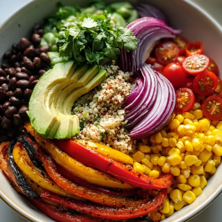 Vegane mexikanische Buddha Bowl mit Fajita Gemüse