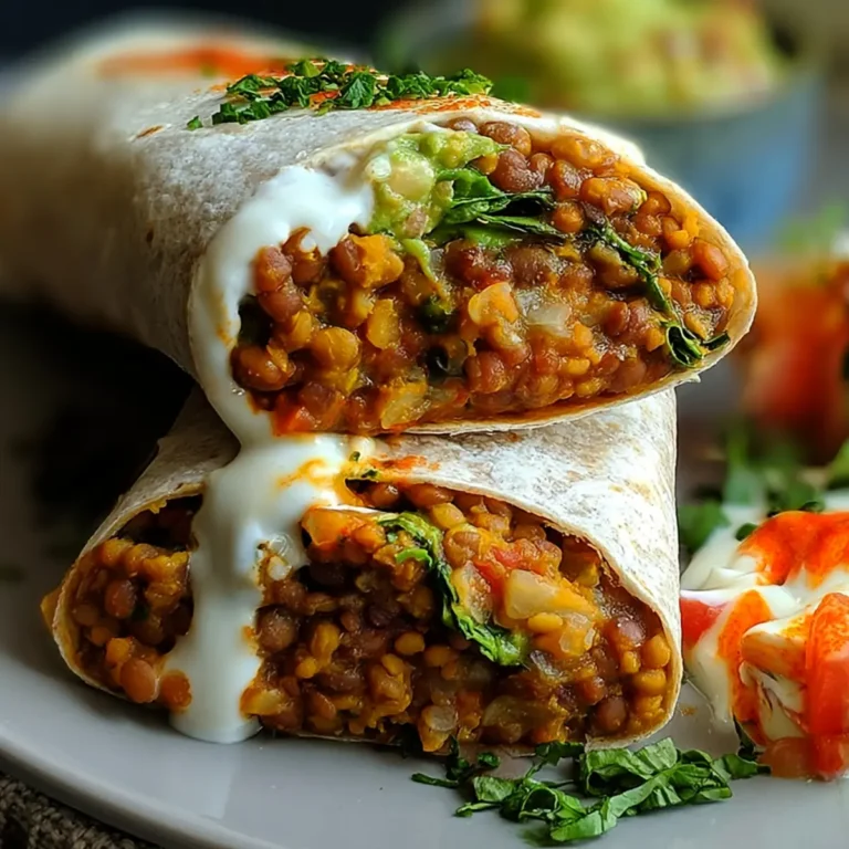 Vegetarische Burritos mit Linsen und Walnüssen