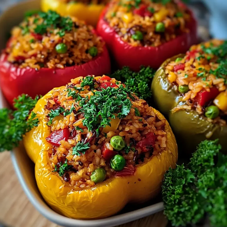 Vegetarische Gefüllte Paprika mit Reis