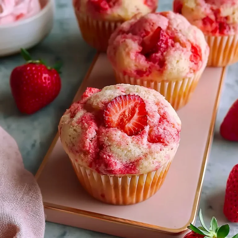 Weiche gemixte Erdbeermuffins