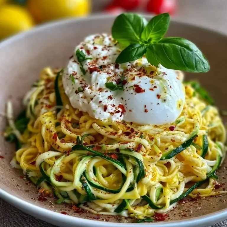 Zitronen Zucchini Pasta mit Burrata
