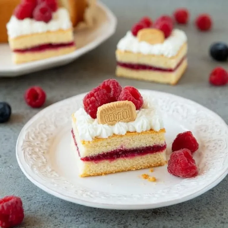 Butterkekskuchen mit Beeren