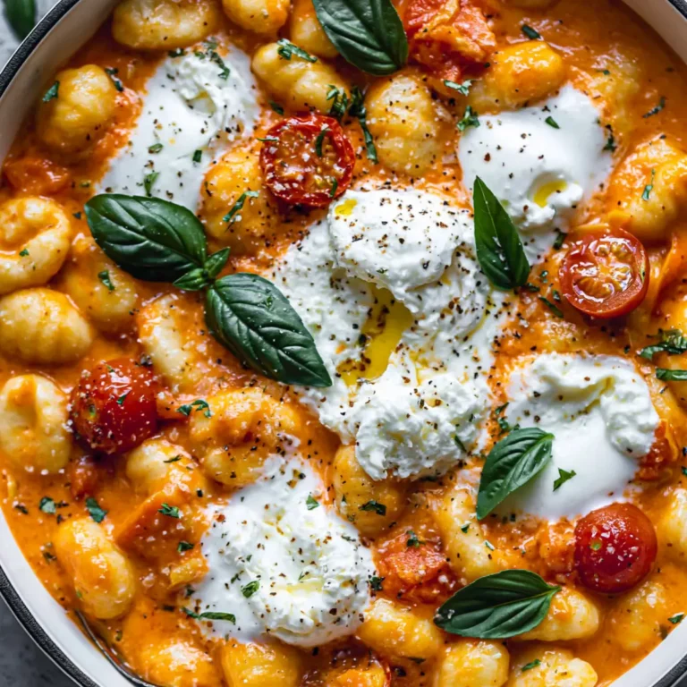 Cremige Tomaten Gnocchi mit Burrata