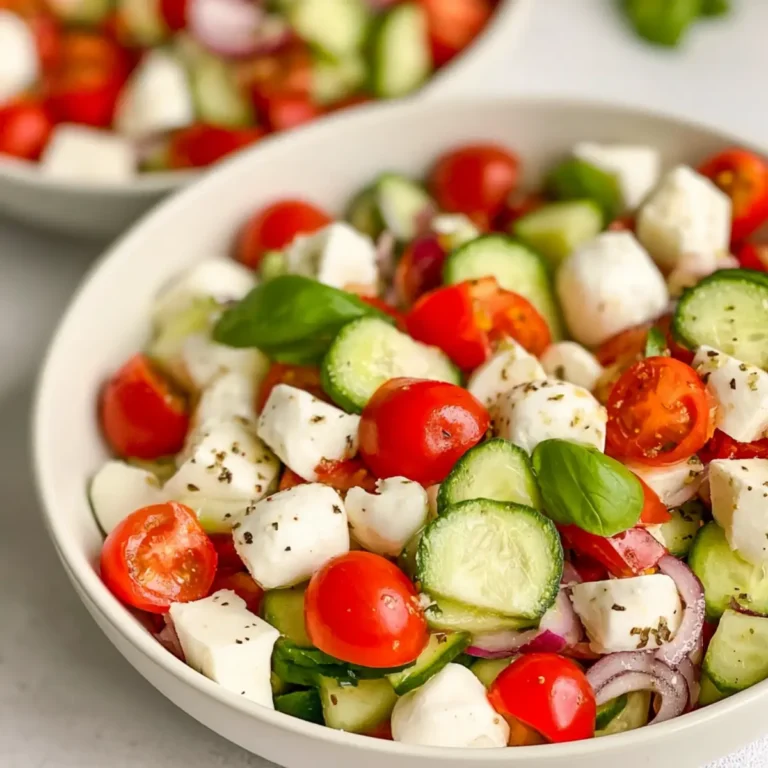 Frischer Gurken Caprese Salat