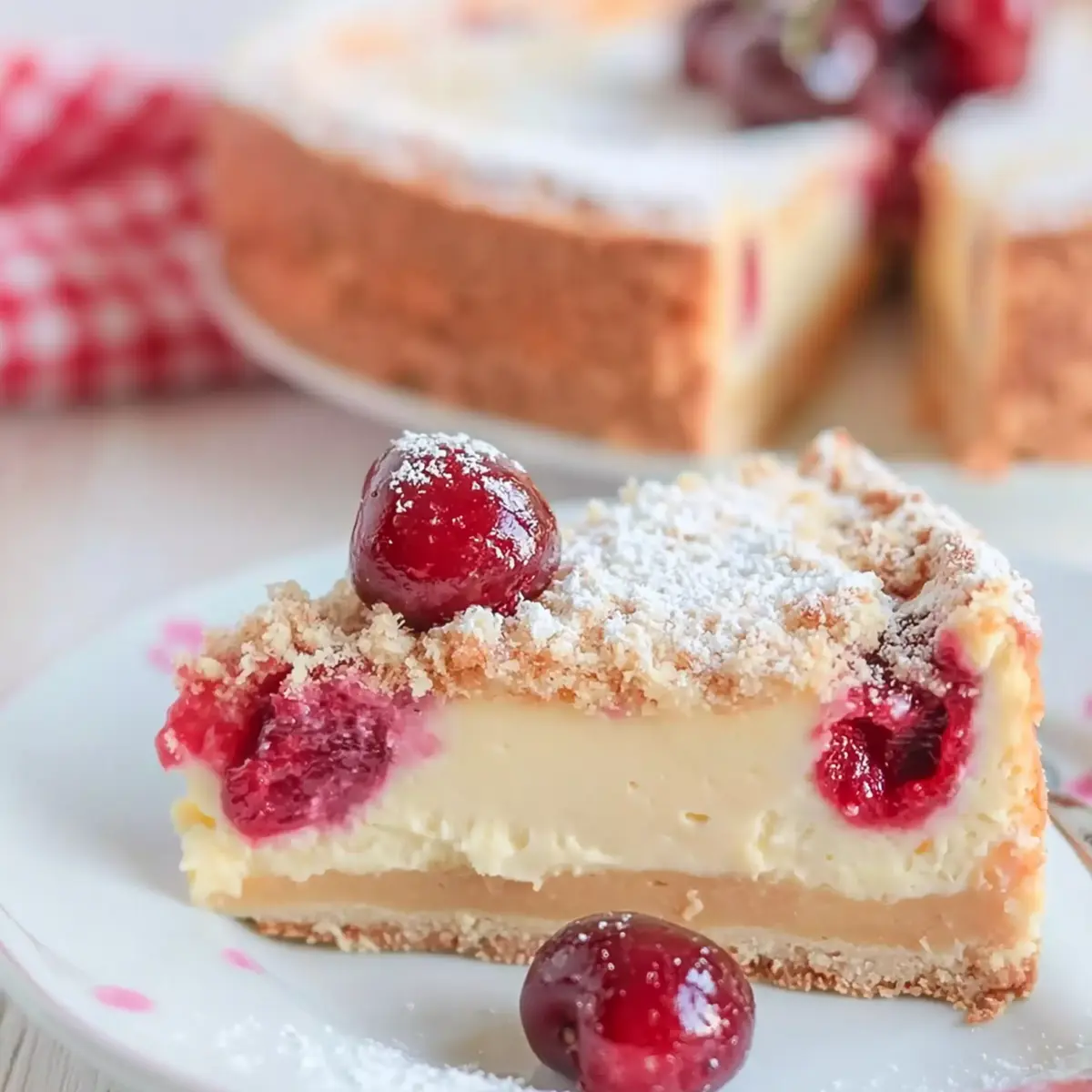 Kirschkuchen mit Pudding