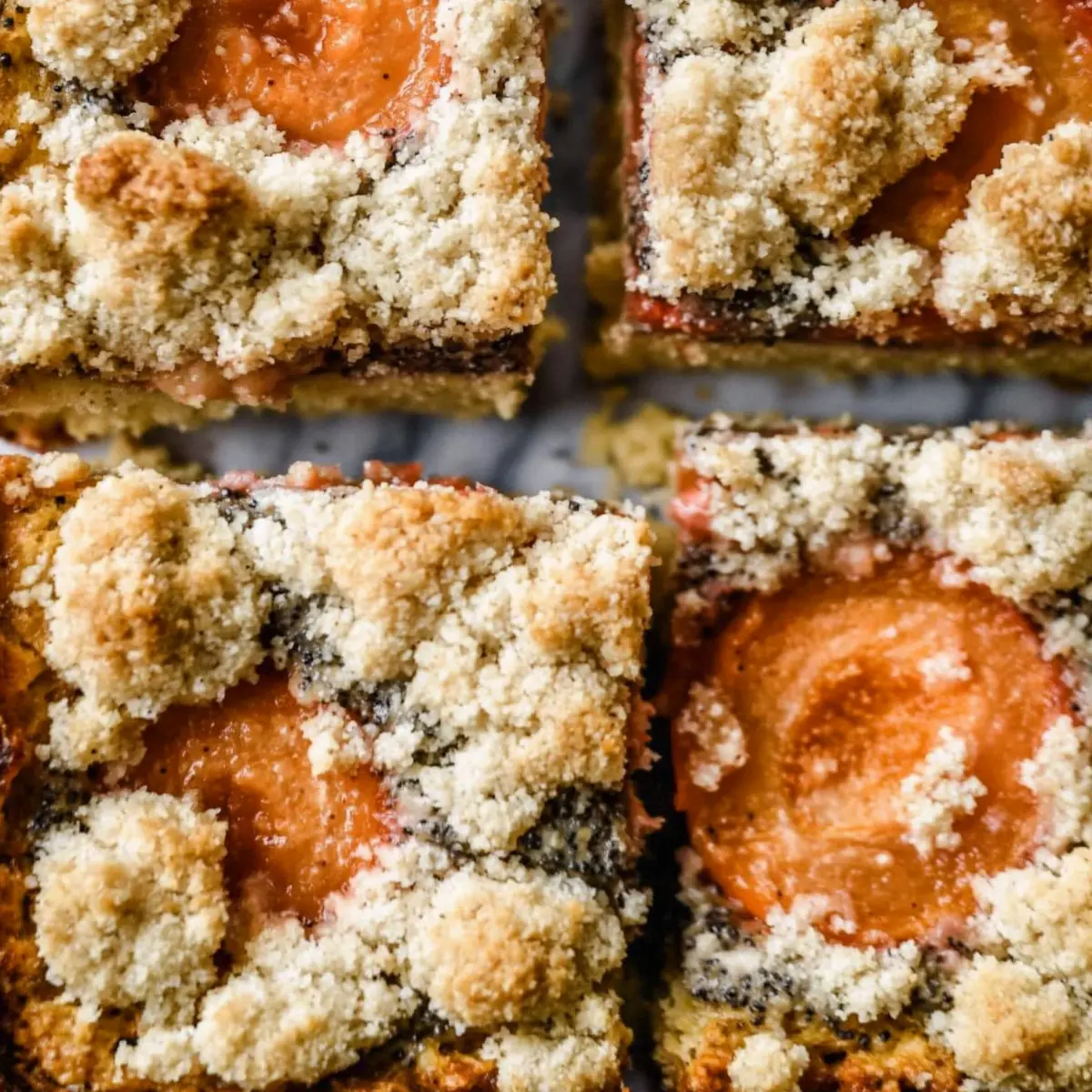 Marillen Mohn Kuchen mit Streusel