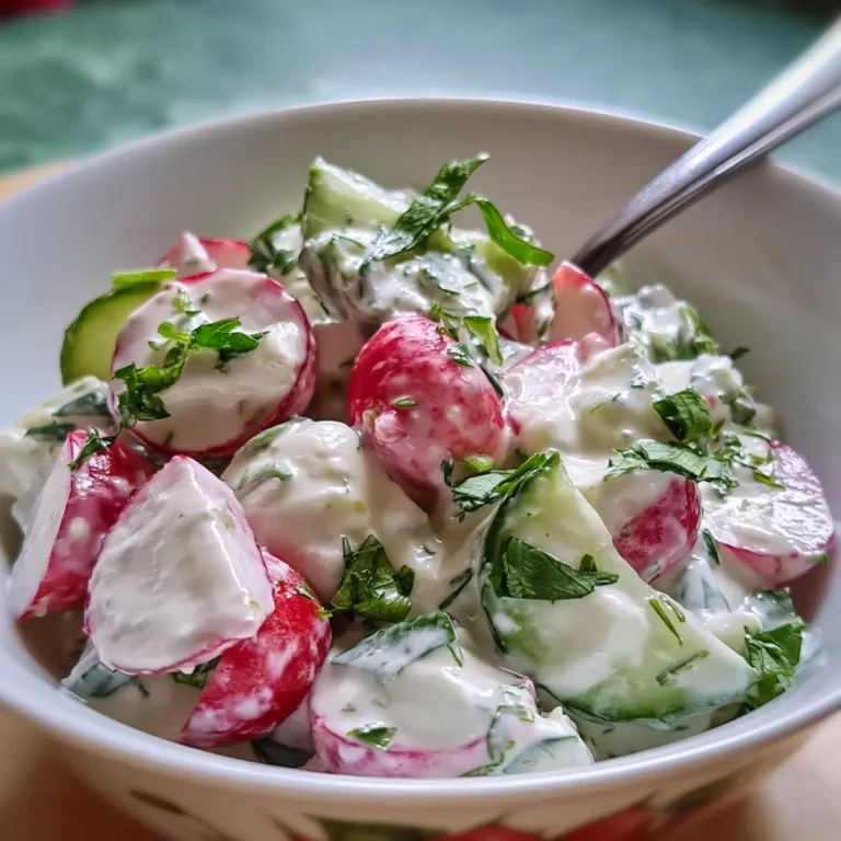 Radieschen Gurken Joghurt Salat