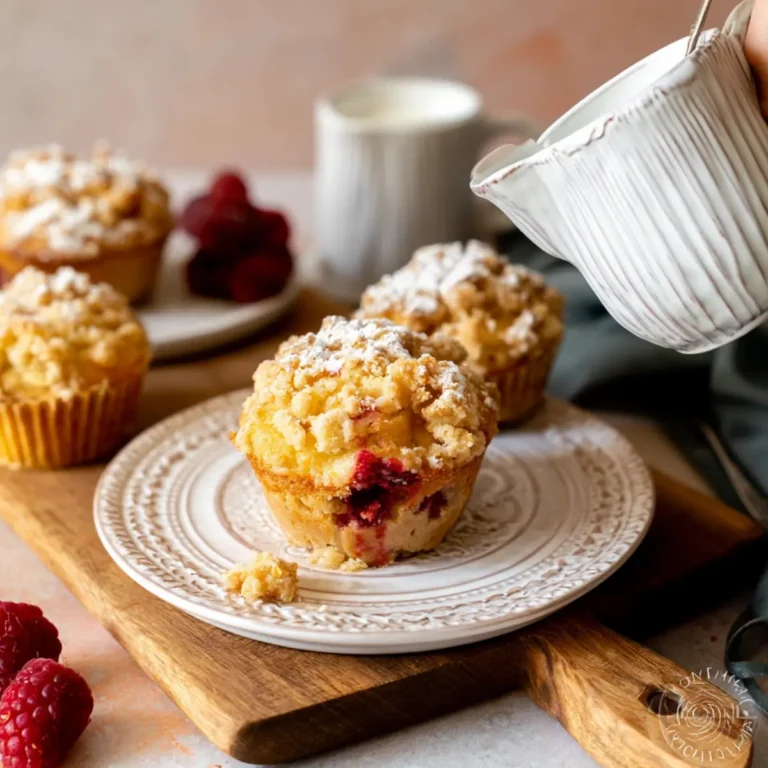 Rhabarber Himbeer Streusel Muffins