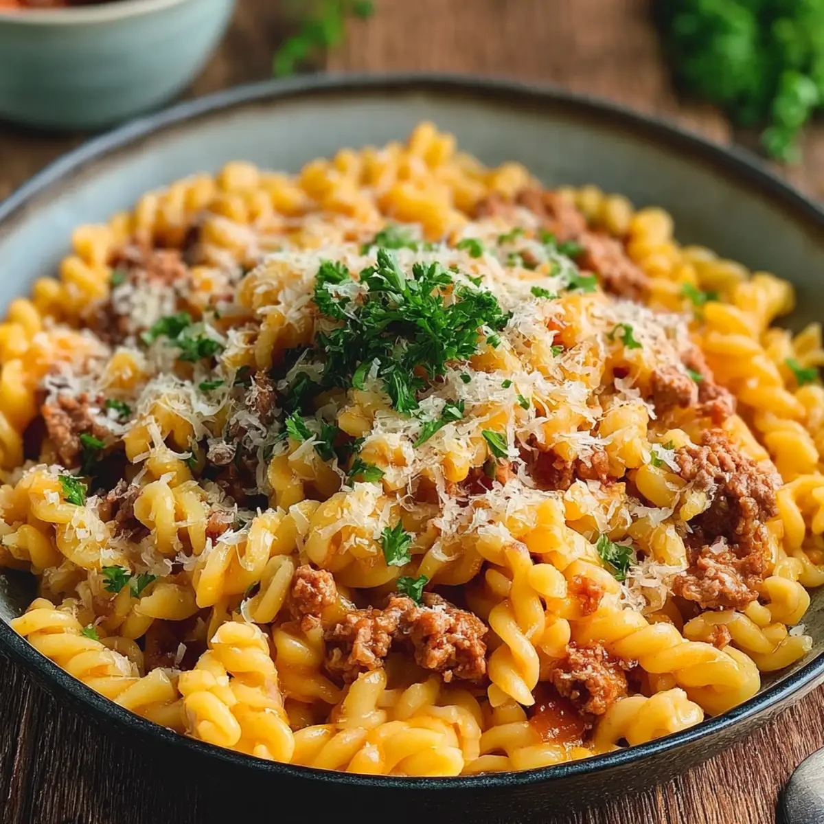 Rinderhackfleisch Pasta