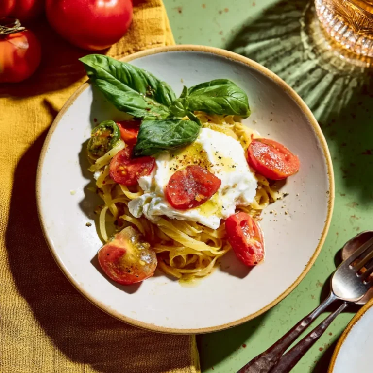 Sommer Pasta Aglio e Oglio Caprese