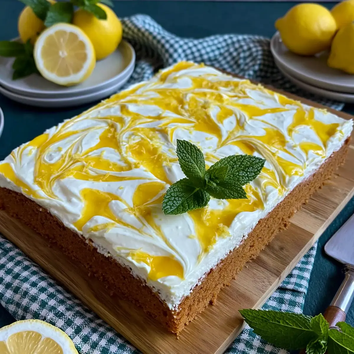 Zitronenkuchen mit Frischkäsefrosting