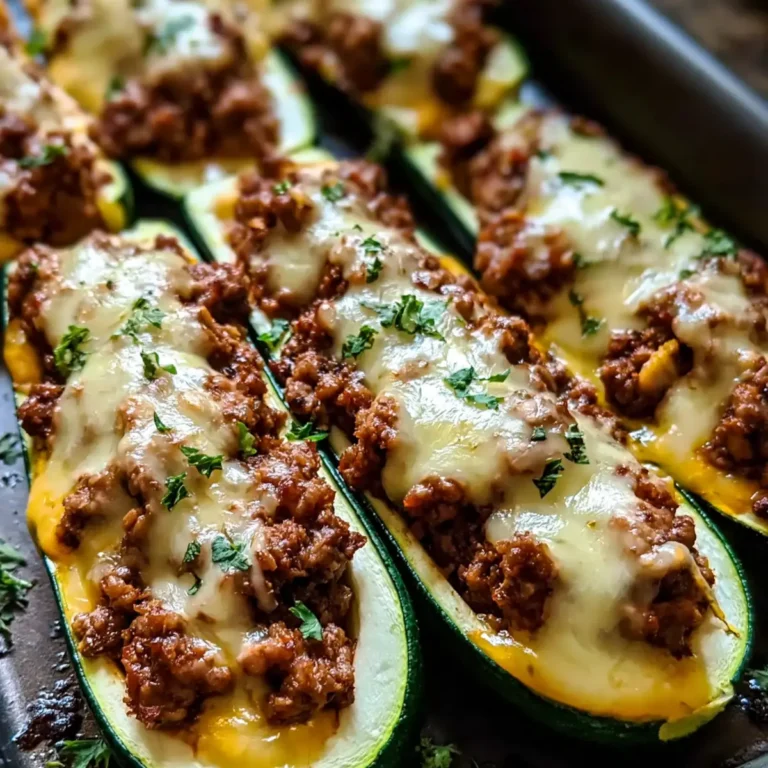 Zucchini Boote mit Hackfleisch