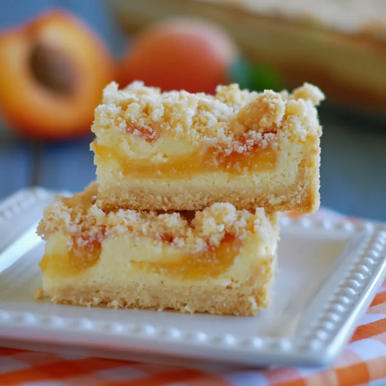 Aprikosen Ricotta Crumble Riegel