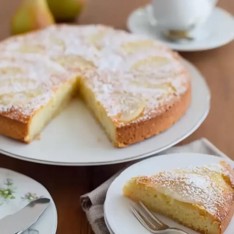 Birnenkuchen mit Quark