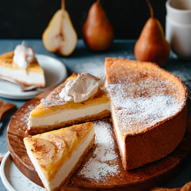 Birnenkuchen mit Schmandcreme
