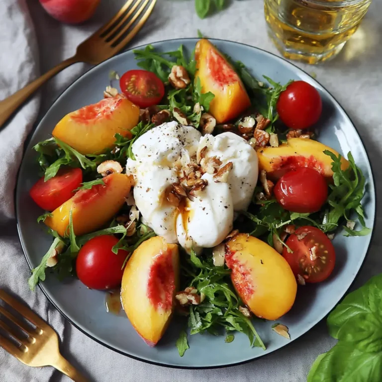 Burrata Sommersalat mit Nektarinen