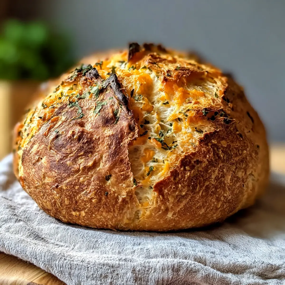 Cheddar und Kräuter Soda Brot