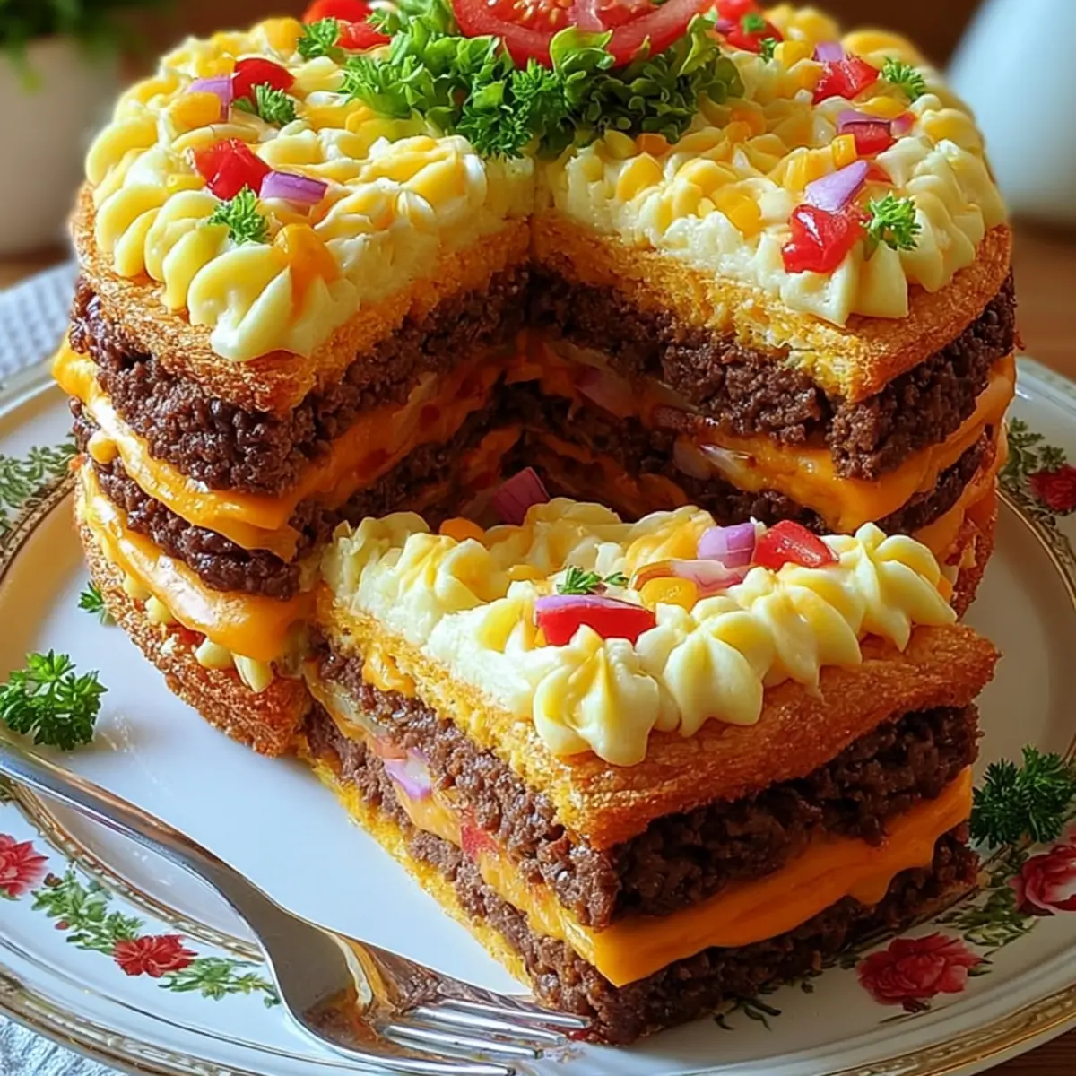 Cheeseburger-Torte