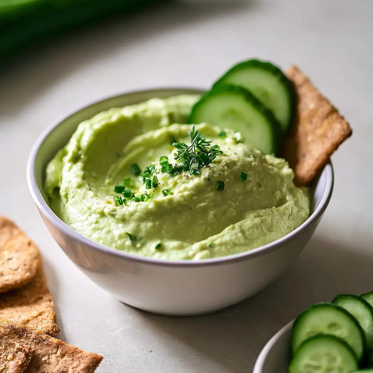 Cremiger Avocado Gurken Green Goddess Dip