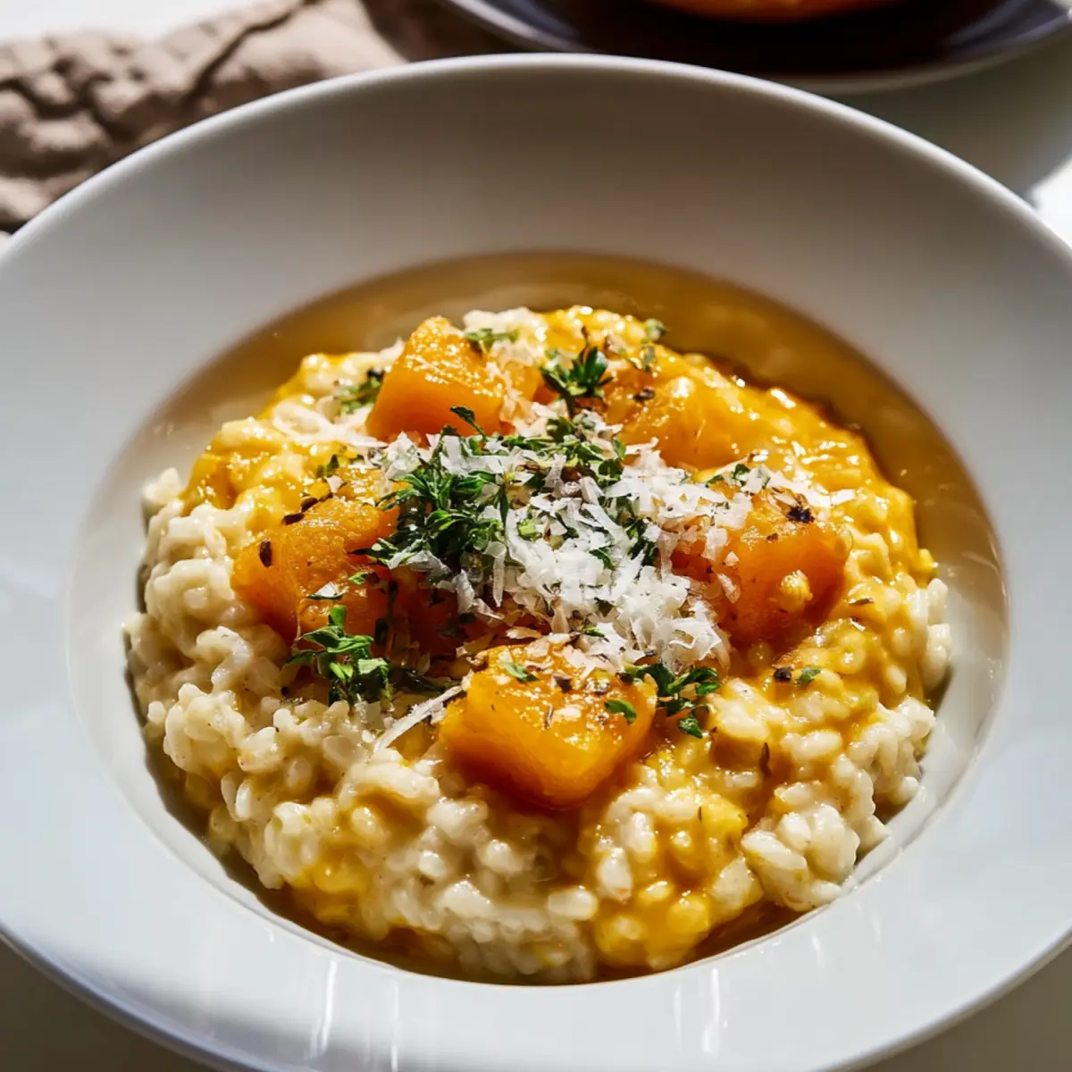 Cremiges Hokkaido Kürbisrisotto