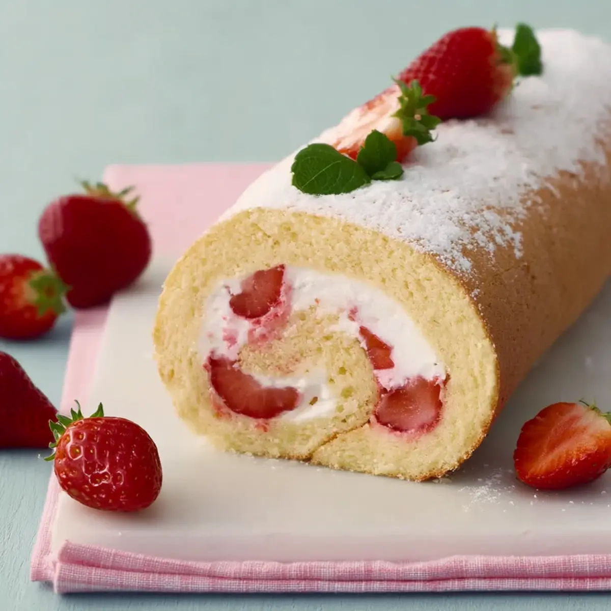 Erdbeerroulade