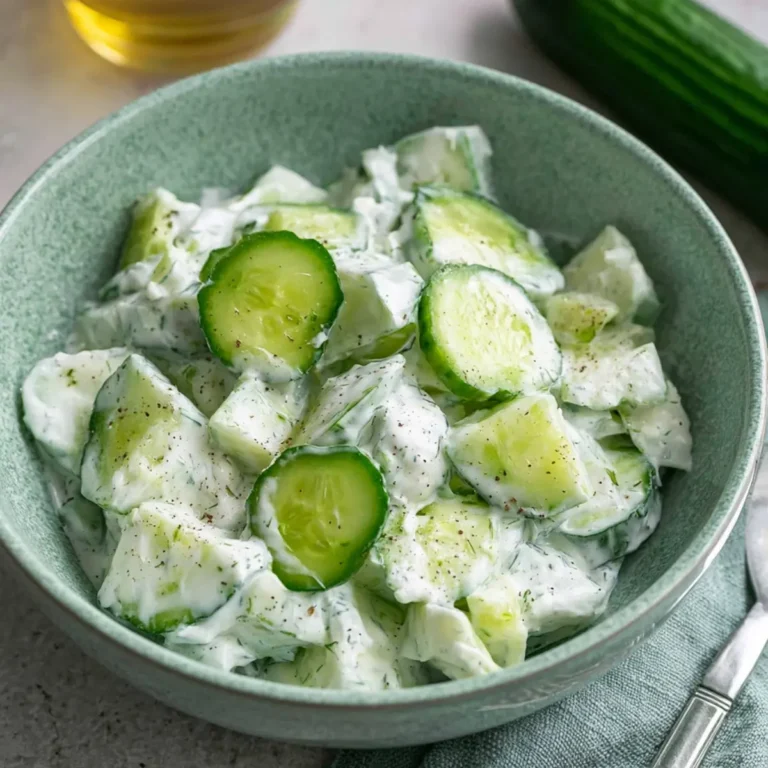 Gurkensalat mit Joghurt Dressing