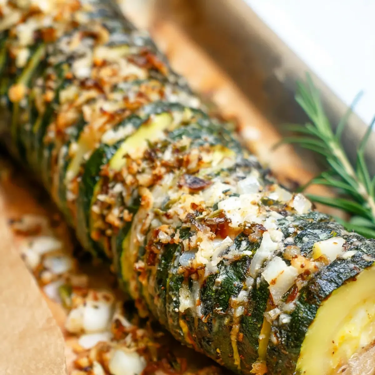 Hasselback Zucchini